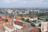 Blick vom Turm der Marienkirche Richtung Slubice und Oderbrücke (Foto Heide Fest, Pressestelle) ©Heide Fest